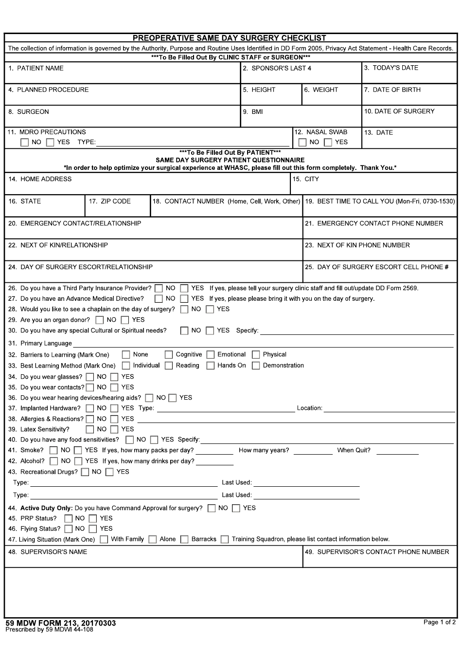 Detail Surgical Checklist Template Nomer 25