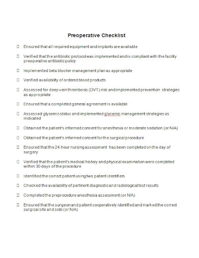 Detail Surgical Checklist Template Nomer 48
