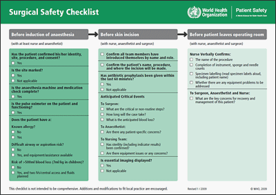 Detail Surgical Checklist Template Nomer 4