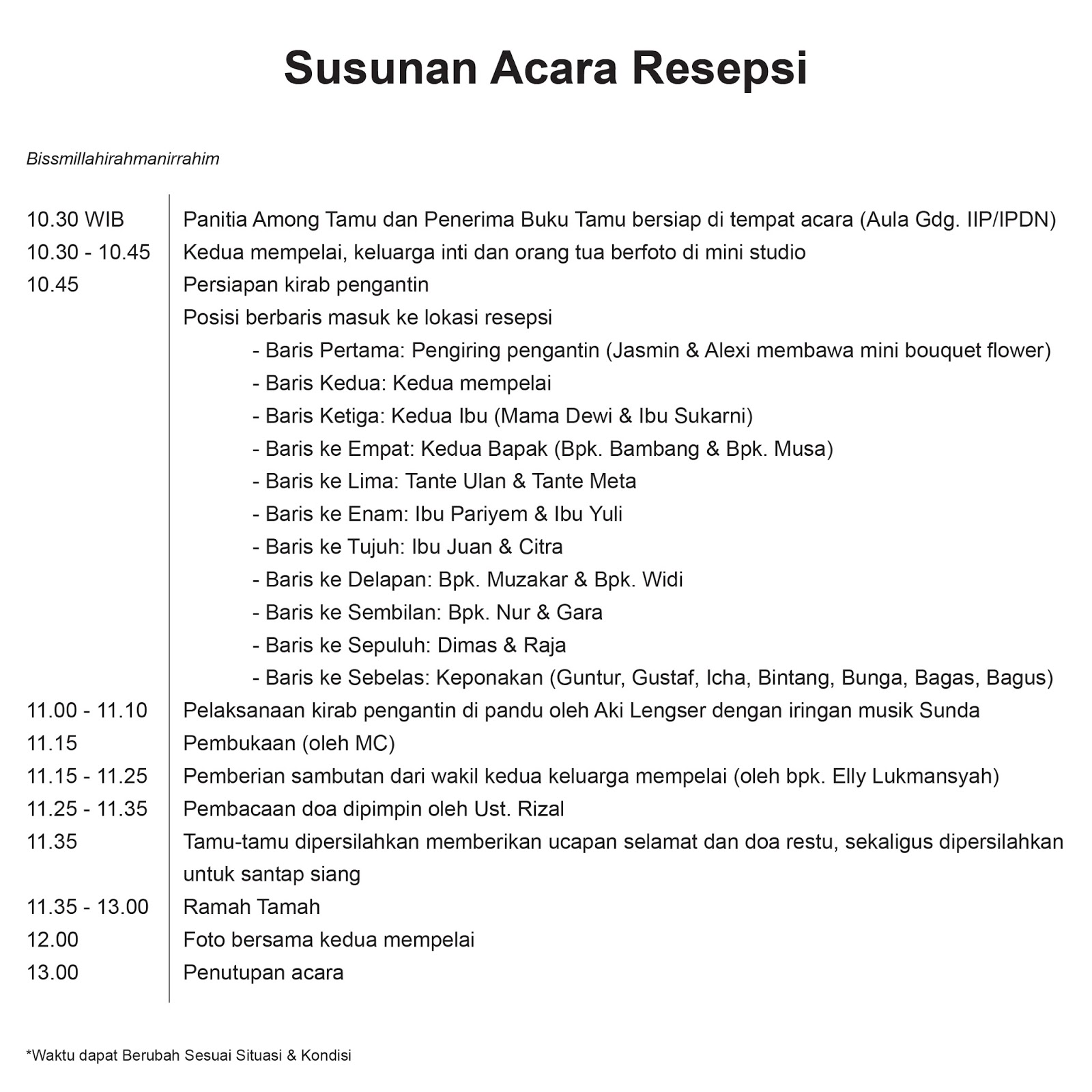 Detail Susunan Acara Akad Nikah Di Rumah Koleksi Nomer 17