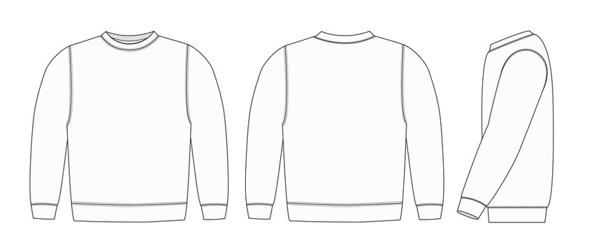 Detail Sweater Template Vector Nomer 2