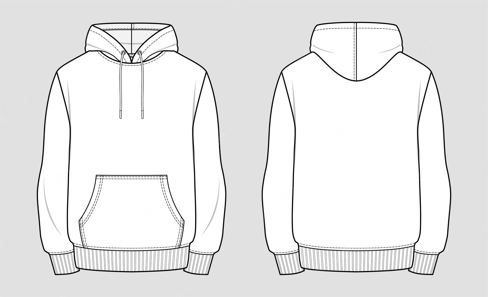 Detail Sweater Template Vector Nomer 14