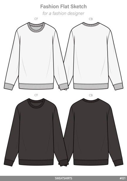 Detail Sweater Template Vector Nomer 16