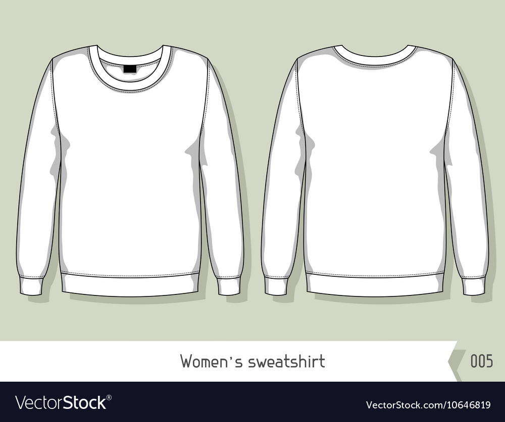 Detail Sweater Template Vector Nomer 4