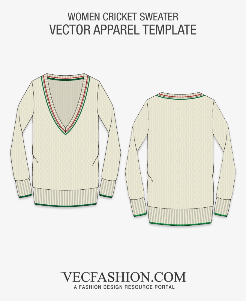 Detail Sweater Template Vector Nomer 30