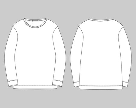 Detail Sweater Template Vector Nomer 32