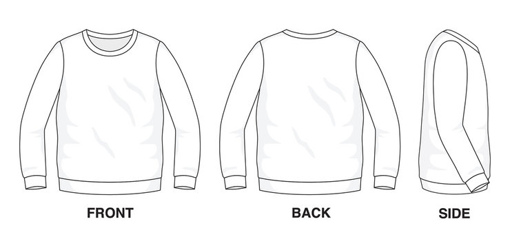 Detail Sweater Template Vector Nomer 10