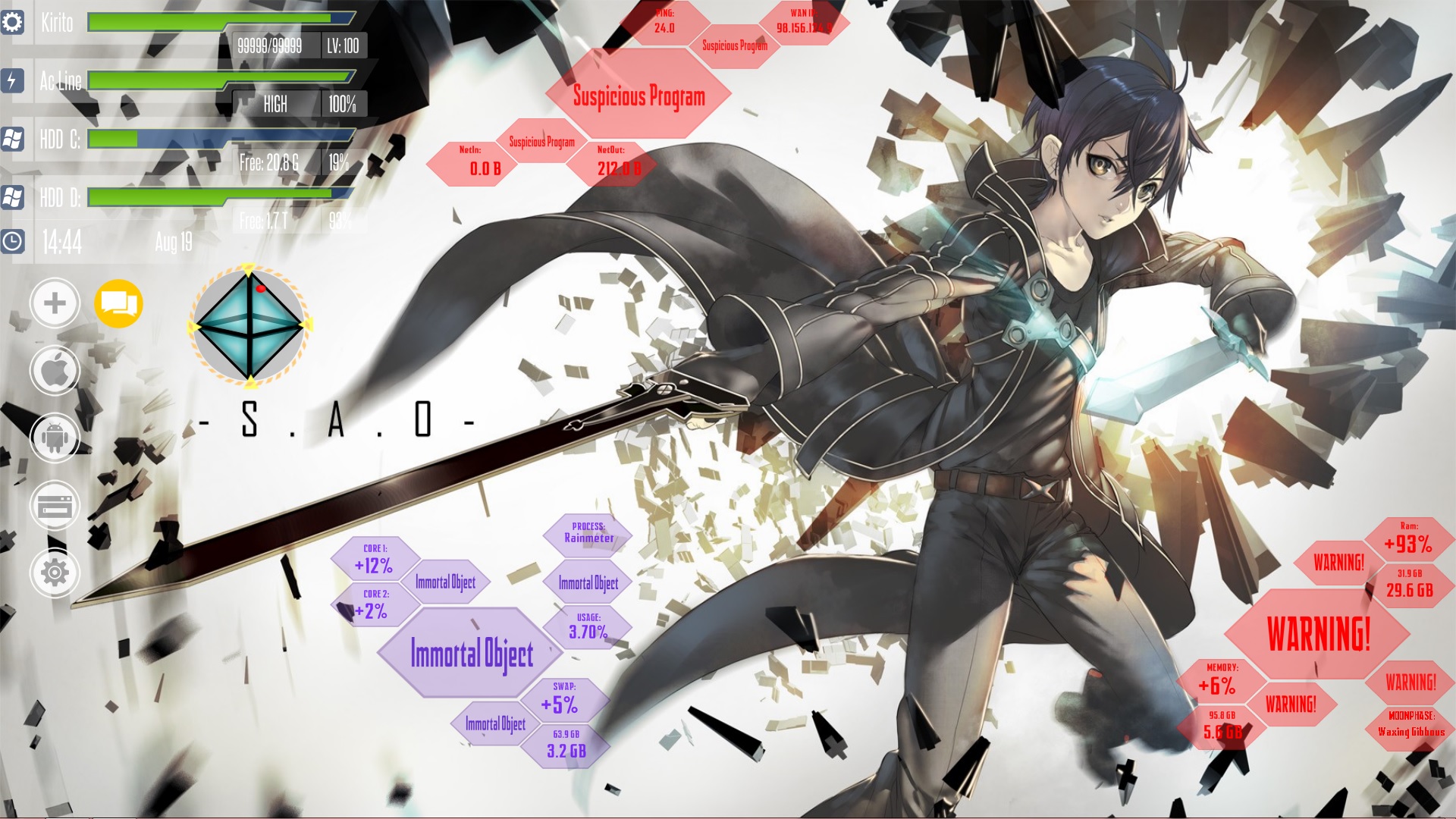 Detail Sword Art Online Rainmeter Nomer 21