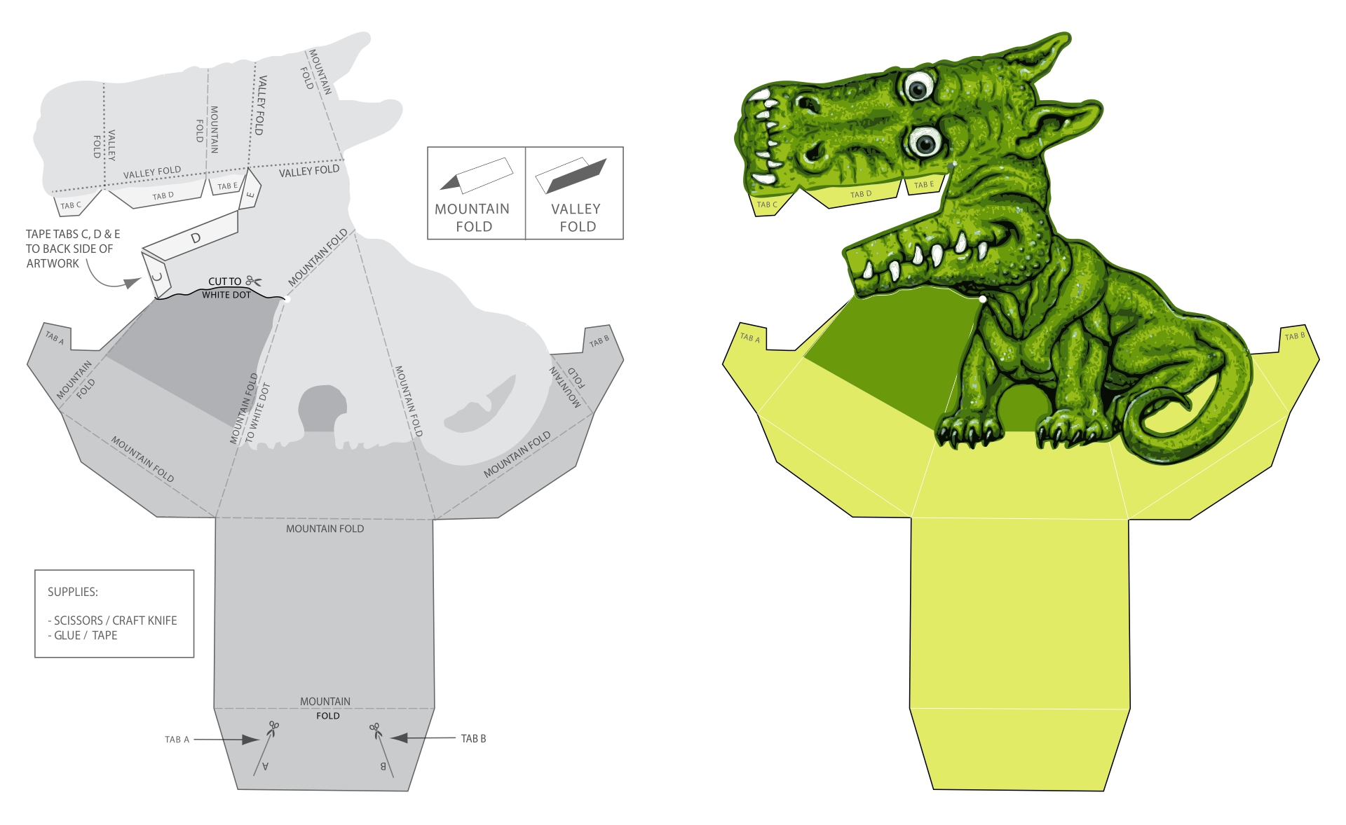 Detail T Rex Illusion Template Nomer 8