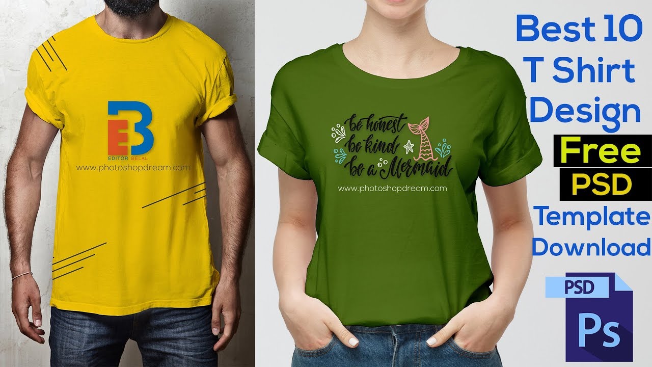 Detail T Shirt Design Template Psd Free Download Nomer 29