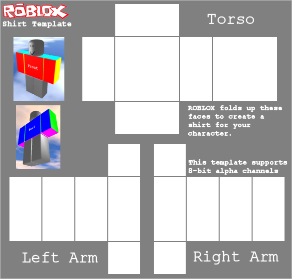 Detail T Shirt Roblox Template Nomer 13