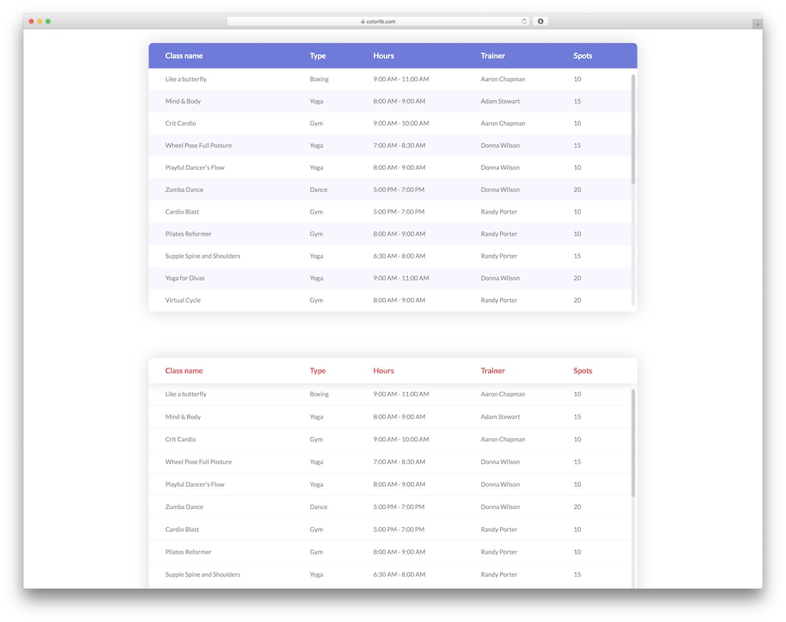 Detail Table Css Template Nomer 17