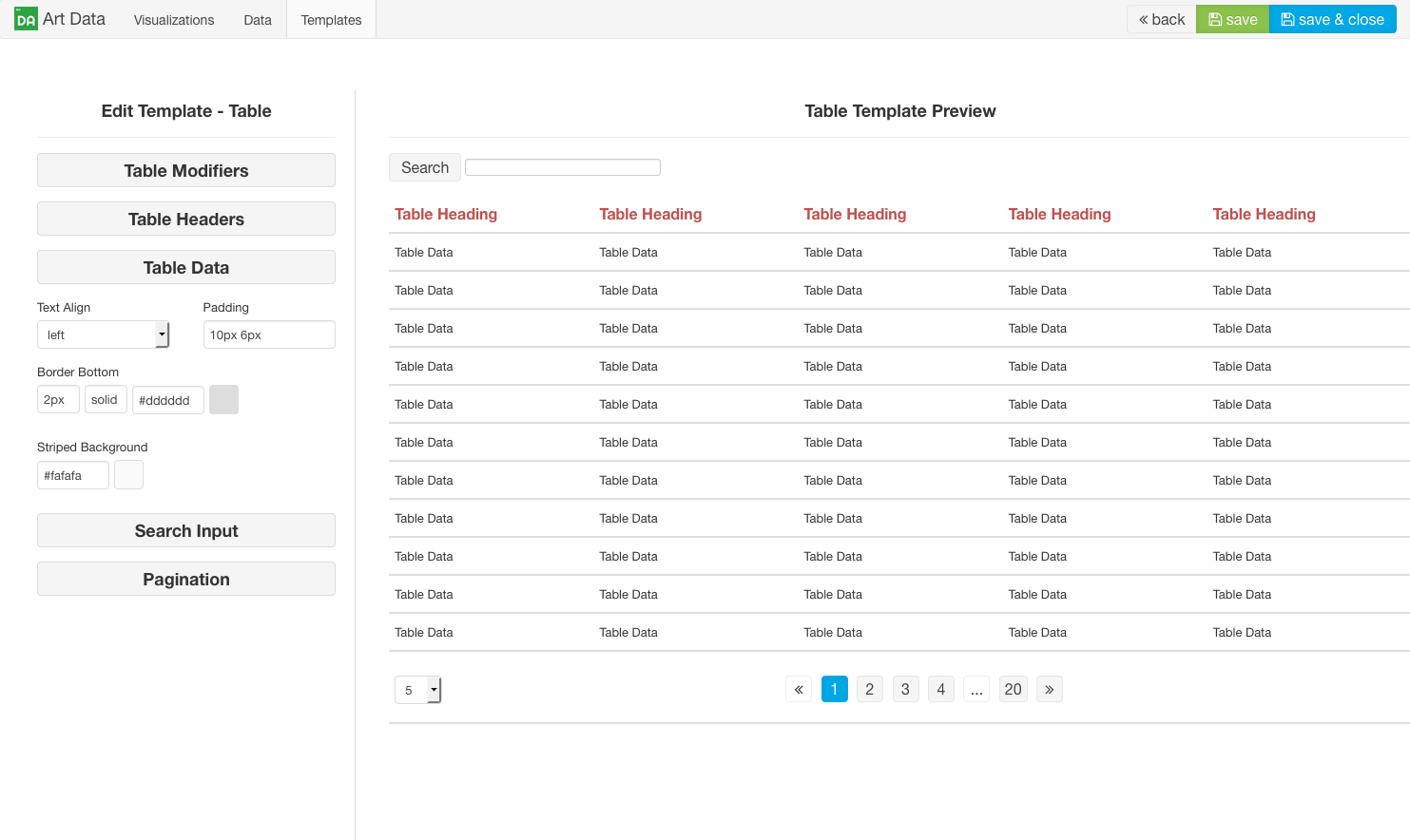 Detail Table Css Template Nomer 24