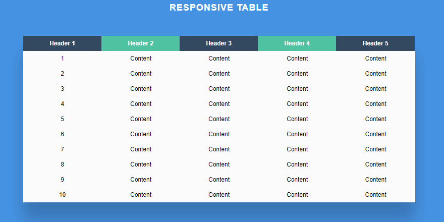 Detail Table Css Template Nomer 10