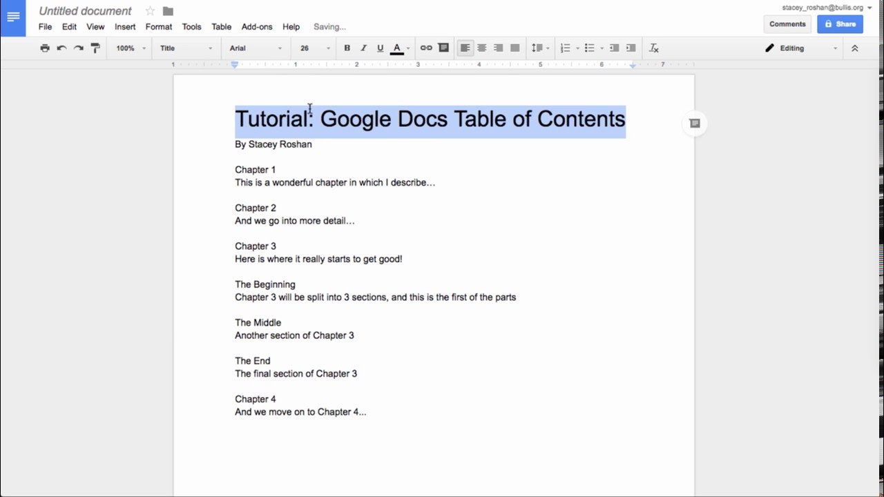 Detail Table Of Contents Google Docs Template Nomer 2