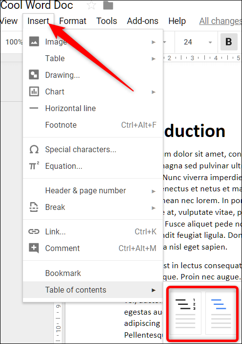 Detail Table Of Contents Google Docs Template Nomer 3