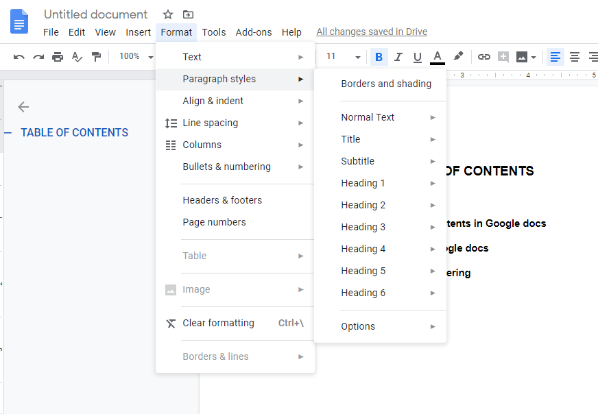 Detail Table Of Contents Google Docs Template Nomer 22