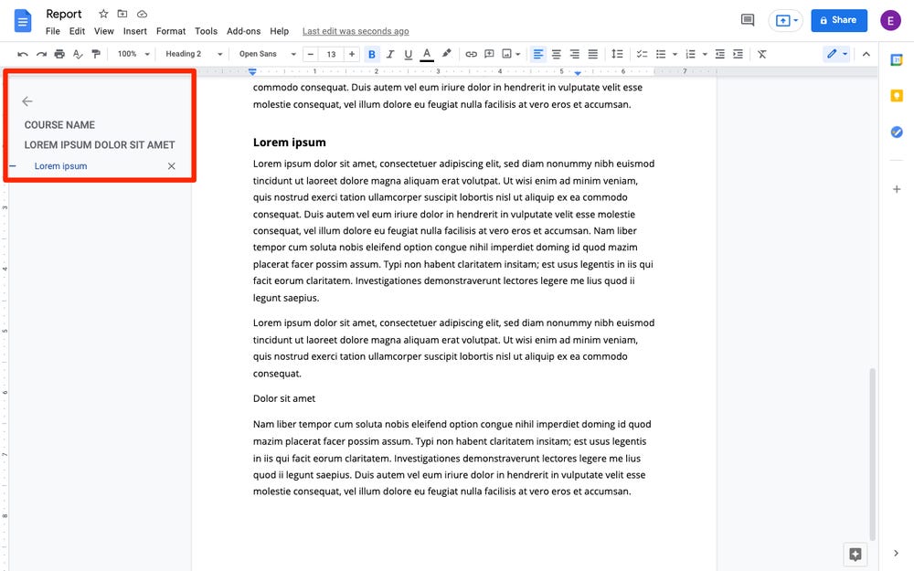 Detail Table Of Contents Google Docs Template Nomer 24