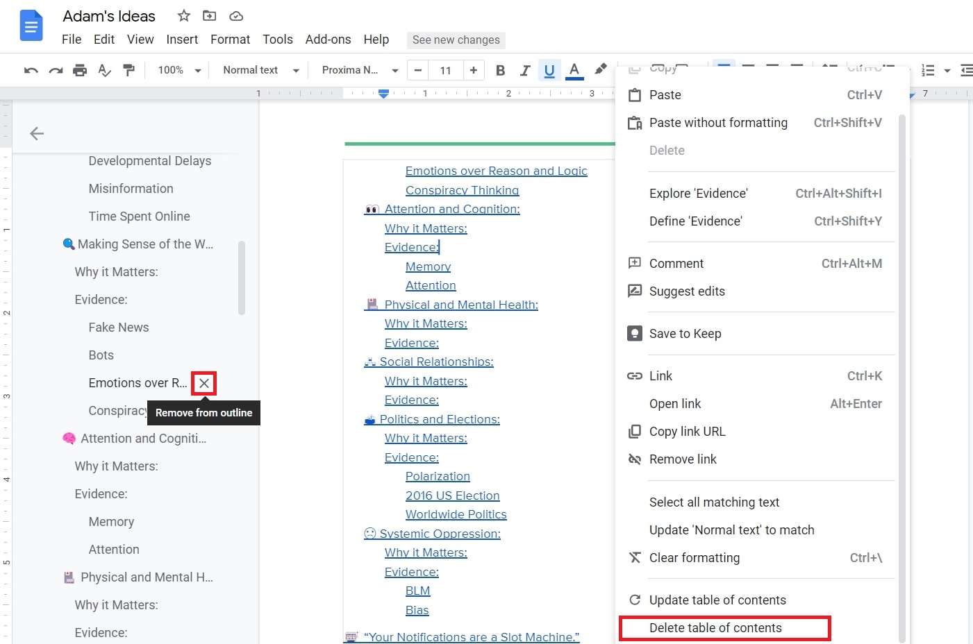 Detail Table Of Contents Google Docs Template Nomer 26