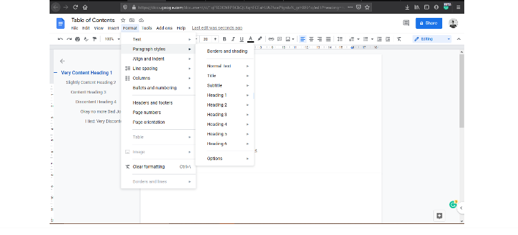 Detail Table Of Contents Google Docs Template Nomer 50