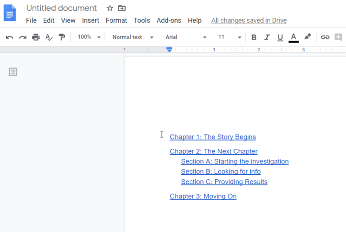 Detail Table Of Contents Google Docs Template Nomer 7