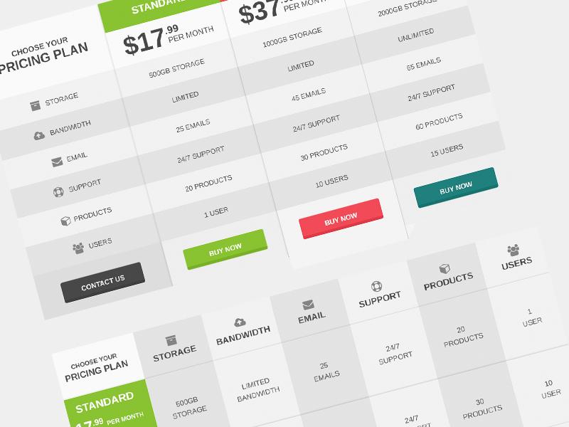 Detail Table Template Psd Nomer 9