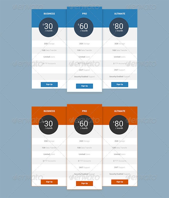 Detail Table Template Psd Nomer 19