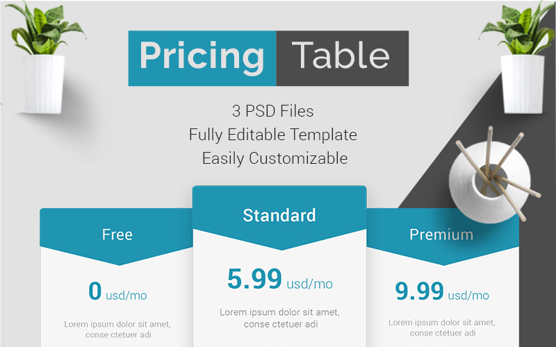 Detail Table Template Psd Nomer 25