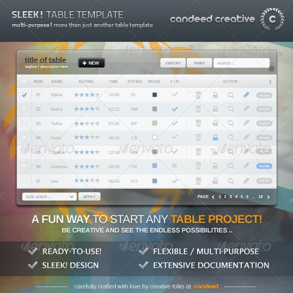 Detail Table Template Psd Nomer 33