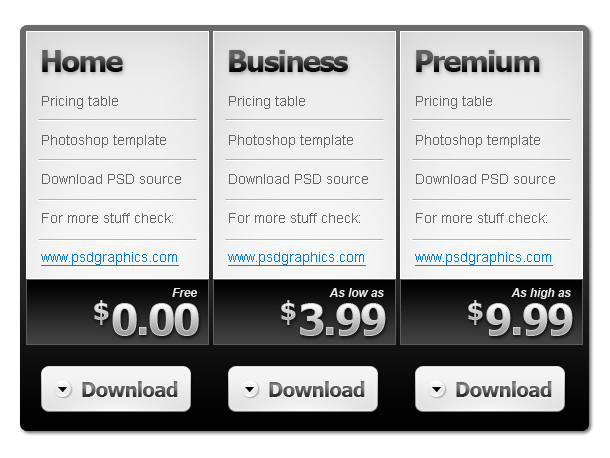 Detail Table Template Psd Nomer 47