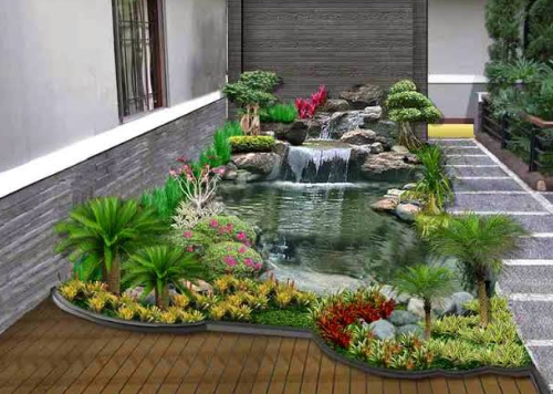 Detail Taman Kolam Ikan Minimalis Depan Rumah Nomer 14