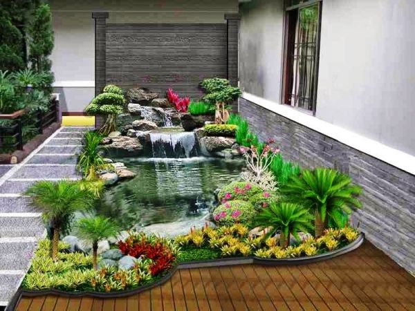 Detail Taman Kolam Ikan Minimalis Depan Rumah Nomer 15