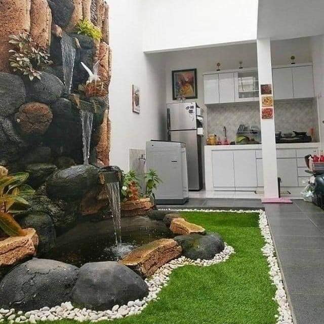 Detail Taman Minimalis Belakang Rumah Dengan Kolam Ikan Nomer 13