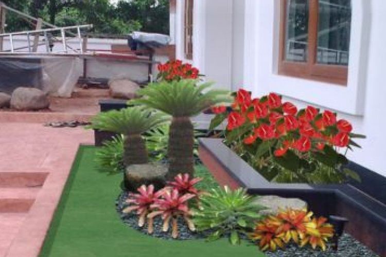 Detail Taman Pojok Depan Rumah Nomer 43