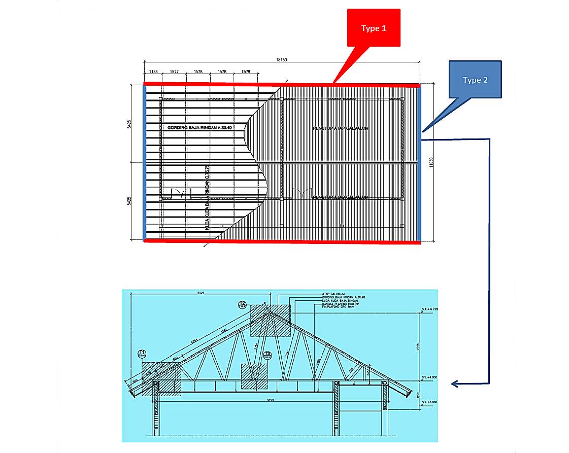 Detail Tampak Atas Atap Nomer 13