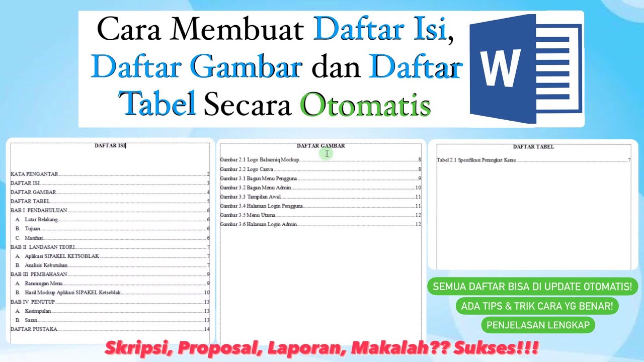 Detail Tampilan Daftar Gambar Dan Tabel Nomer 14