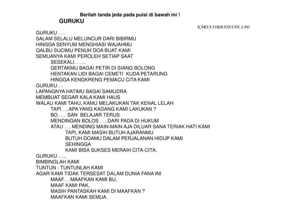 Detail Tanda Baca Puisi Nomer 7