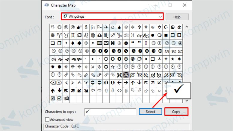 Detail Tanda Centang Word Nomer 12