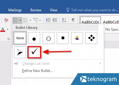 Detail Tanda Centang Word Nomer 32