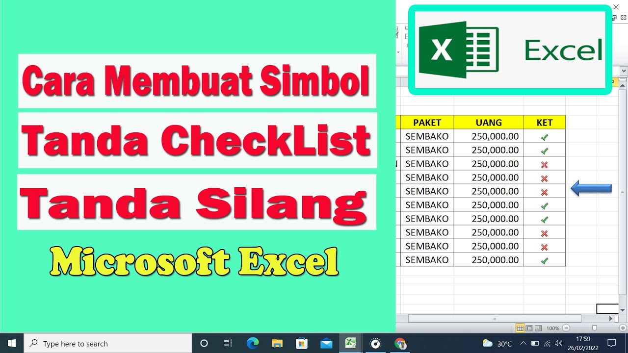Detail Tanda Checklist Di Excel Nomer 48