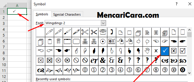 Detail Tanda Contreng Di Excel Nomer 50