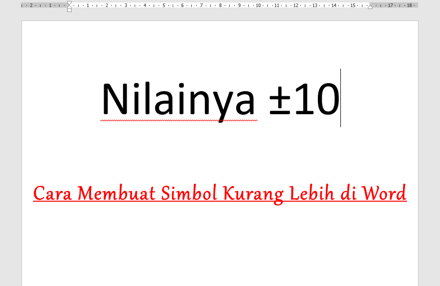 Detail Tanda Kurang Lebih Nomer 2