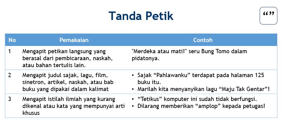 Detail Tanda Kutip In English Nomer 25