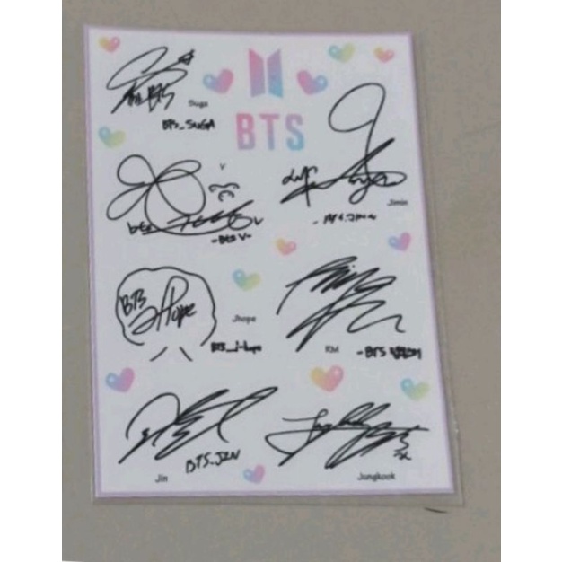 Detail Tanda Tangan Member Bts Nomer 18