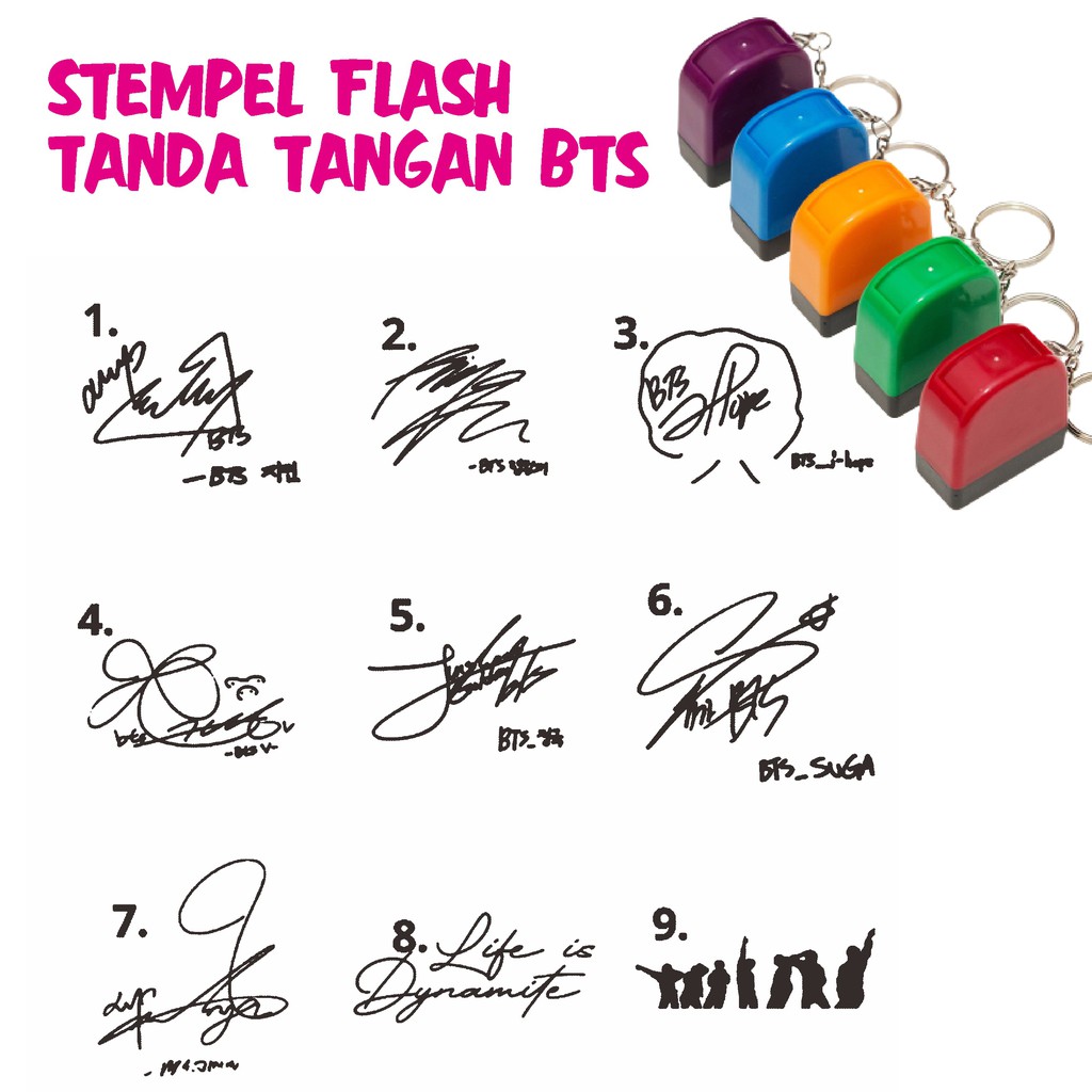 Detail Tanda Tangan Member Bts Nomer 5