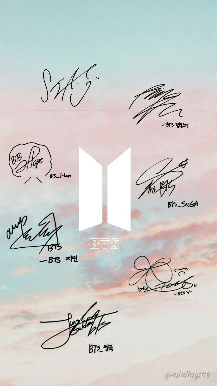 Detail Tanda Tangan Member Bts Nomer 6