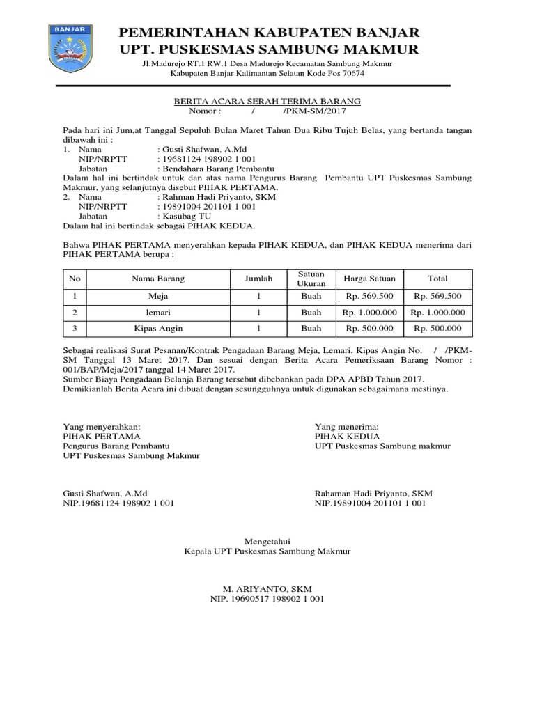 Detail Tanda Terima Surat Nomer 40