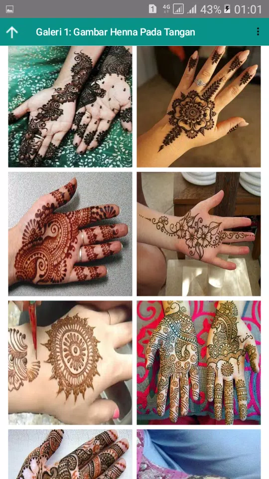 Detail Tangan Henna Simple Nomer 41