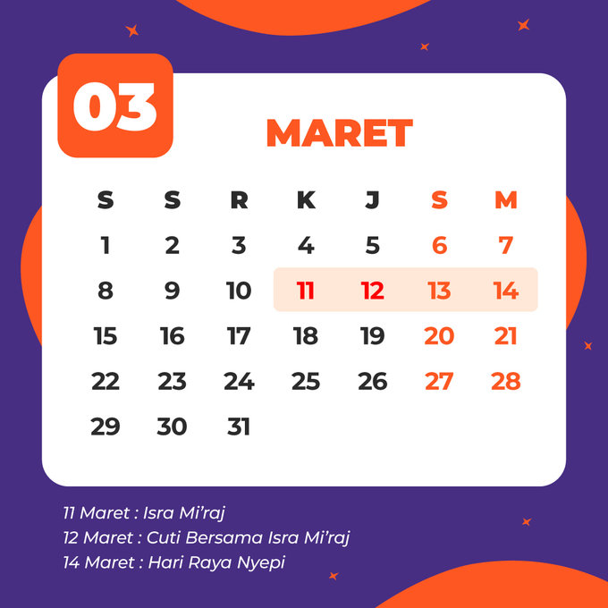 Detail Tanggal Bulan Maret Nomer 16