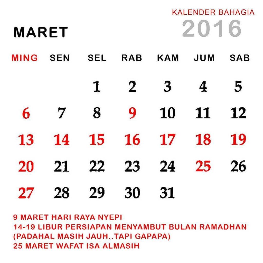 Detail Tanggal Bulan Maret Nomer 29